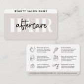 シンプルモダンヘアの後の髪の気に拡張気にり 名刺 (正面/裏面)