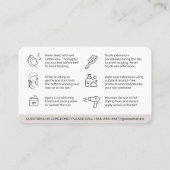 シンプルモダンヘアの後の髪の気に拡張気にり 名刺 (裏面)