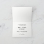 シンプルモダンベビー誕生発表 サンキューカード (内部)