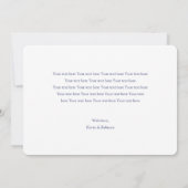 シンプルモダンベビー誕生 案内状 (裏面)