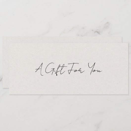 シンプルモダンベージュエレガントギフト証書 (正面/裏面)