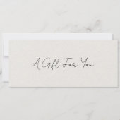 シンプルモダンベージュエレガントギフト証書 (正面)