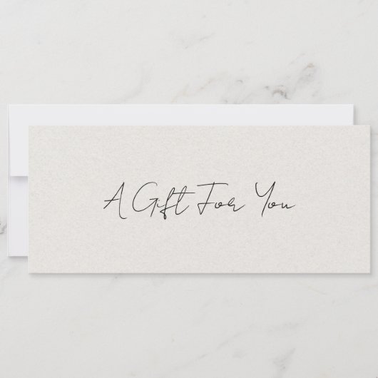 シンプルモダンベージュエレガントギフト証書 (正面)