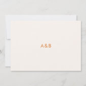 シンプルモダンベージュ結婚写真 招待状 (裏面)