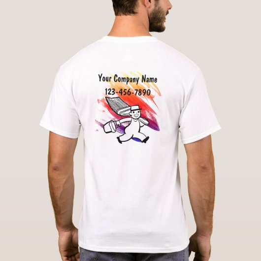 シンプルモダンペインター ビジネスワークTシャツ Tシャツ (裏面)