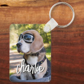 シンプルモダンペットの写真名 キーホルダー (裏面)