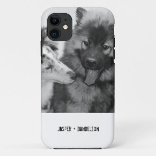 シンプルモダンペットまたは人の写真 iPhone 11 ケース