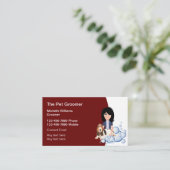 シンプルモダンペットグルーミングトリマー名刺 名刺 (スタンド正面)