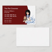 シンプルモダンペットグルーミングトリマー名刺 名刺 (正面/裏面)