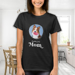 シンプルモダンペットママカスタム犬の写真 Tシャツ<br><div class="desc">犬のママ…このお気に入りの母の日、クリスマスまたは彼女の誕生日を驚かせあなたの犬の母は、この可愛いすごいペットの写真のTシャツとカスタム。こカスタマイズの犬の写真と名お気に入りの前の犬の母シャツ。この犬のママのシャツは愛犬家と犬のママに必須だ！犬素晴らしからの贈り物。COPYRIGHT © 2022 Judy Burrows,  Black Dog Art - All Rights Reserved.シンプルモダンペットお母さんカスタムドッグTシャツ</div>