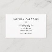 シンプルモダンペブルグレイとホワイトプロフェッショナル 名刺 (裏面)