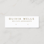 シンプルモダンホワイトイヤリングディスプレイミニバス スキニー名刺 (正面)