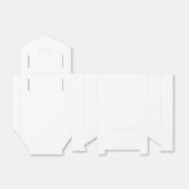 シンプルモダンホワイトダスティブルーモノグラム結婚ズ フェイバーボックス (折り畳みなし)