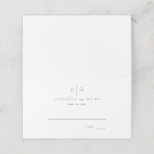 シンプルモダンホワイトネイビーブルー結婚ズ座席表 プレイスカード (外部開封)