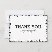 シンプルモダンホワイトビジネスお礼ノートカード サンキューカード (正面)