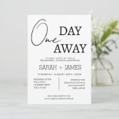 シンプルモダンホワイトワンデイリハ遠くにーサルディナー 招待状 (スタンド正面)