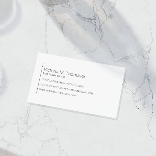 シンプルモダンホワ実在イエステートプロフェッショナル 名刺