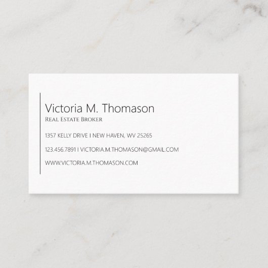 シンプルモダンホワ実在イエステートプロフェッショナル 名刺 (正面)