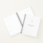 シンプルモダンホワ結婚イトのゲストブック ノートブック (内部)