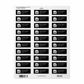 シンプルモダンホームエレガントモノグラム差出人住所 ラベル (フルシート)