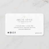 シンプルモダンホームステージングロゴパープル 名刺 (裏面)