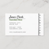 シンプルモダンボホグリーンリネリー多肉植物学 名刺 (裏面)