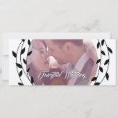 シンプルモダンボホブラックリーフリース結婚ズ (裏面)