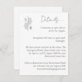 シンプルモダンボホモノグラムマンダラ結婚ズ エンクロージャーカード (正面/裏面)