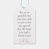 シンプルモダンボホモノグラムマンダラ結婚ズ ギフトタグ (裏面)