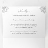 シンプルモダンボホモノグラムマンダラ結婚ズ 三つ折り招待状 (内部最初)