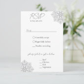 シンプルモダンボホモノグラムマンダラ結婚ズ 出欠カード (スタンド正面)