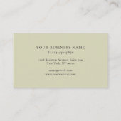 シンプルモダンボホワイルドフラワーオンセージグリーン 名刺 (裏面)