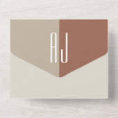 シンプルモダンボホ結婚ス オールインワン招待状 (裏面)