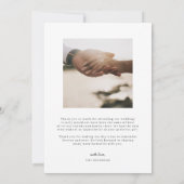 シンプルモダンボー |写真結婚に感謝 サンキューカード (裏面)