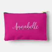 シンプルモダンマゼンタピ結婚ンカスタムク アクセサリーポーチ (裏面)