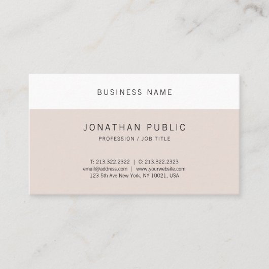 シンプルモダンミニマエレガントデザインクール平野 名刺 (正面)