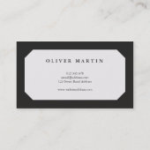 シンプルモダンミニマリストブラックとライトグレー 名刺 (裏面)