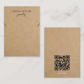 シンプルモダンミニマリスト表示QRコード 名刺 (正面/裏面)