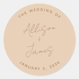 シンプルモダンミニマリストTerracotta結婚の ラウンドシール