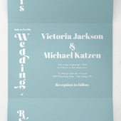 シンプルモダンミニマルの三重招待状 三つ折り招待状 (内部中)