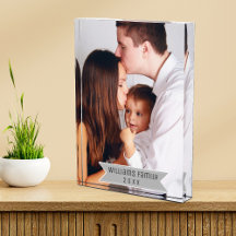 シンプルモダンミニマルカスタム家族の写真と名前