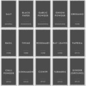 シンプルモダンミニマルスパイスジャールキッチンコンテナ シール (正面)