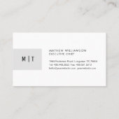 シンプルモダンミニマルトレンディー 名刺 (裏面)