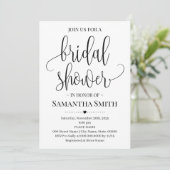シンプルモダンミニマルブライダルシャワー結婚ズ 招待状 (スタンド正面)