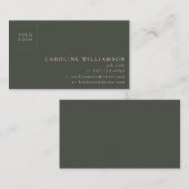 シンプルモダンミニマルプロフェッショナルロゴピンク緑 名刺 (正面/裏面)