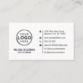 シンプルモダンミニマルプロフェッショナル写真ロゴ 名刺 (正面)