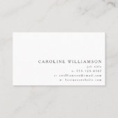 シンプルモダンミニマルプロフェッショナル  名刺 (裏面)