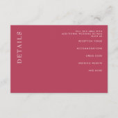 シンプルモダンミニマルマゼン結婚タ エンクロージャーカード (正面)