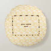 シンプルモダンミニマルモノグラエレガントムスタイルトート ラウンドクッション (正面)