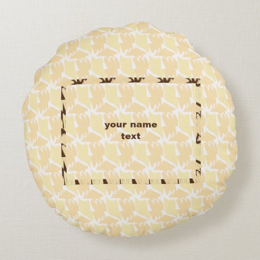 シンプルモダンミニマルモノグラエレガントムスタイルトート ラウンドクッション (裏面)